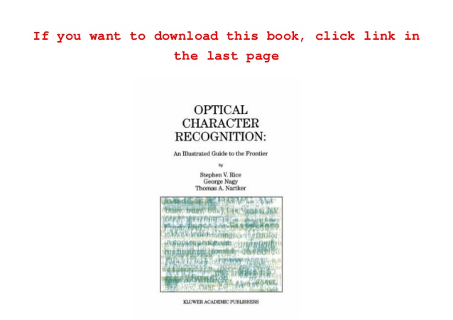 Optical character recognition download